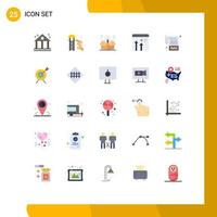 Pictogram Set of 25 Simple Flat Colors of account economy package business arrow Editable Vector Design Elements