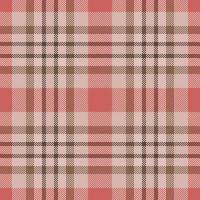 Plaid seamless pattern in red. Check fabric texture. Vector textile print.