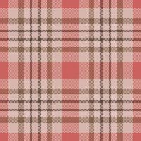 Plaid seamless pattern in red. Check fabric texture. Vector textile print.