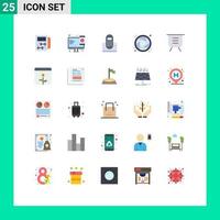 Universal Icon Symbols Group of 25 Modern Flat Colors of delete shutter call lens phone Editable Vector Design Elements