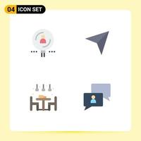 4 User Interface Flat Icon Pack of modern Signs and Symbols of find home professional pin light Editable Vector Design Elements