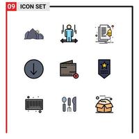 9 Creative Icons Modern Signs and Symbols of close symbol left arrow notification Editable Vector Design Elements