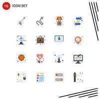 16 Universal Flat Colors Set for Web and Mobile Applications interchange exchange king duty lump Editable Pack of Creative Vector Design Elements