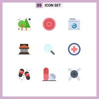 Universal Icon Symbols Group of 9 Modern Flat Colors of house estate camera court architecture Editable Vector Design Elements