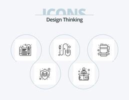 Design Thinking Line Icon Pack 5 Icon Design. thinking. digital. image. design. thinking vector