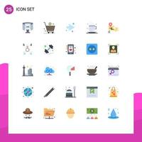 Set of 25 Modern UI Icons Symbols Signs for location canada e food drink Editable Vector Design Elements