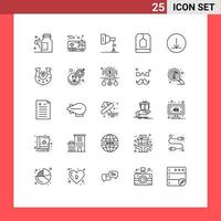 Universal Icon Symbols Group of 25 Modern Lines of tea drink transportation ceylon studio Editable Vector Design Elements