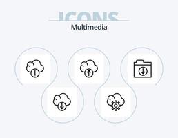 Multimedia Line Icon Pack 5 Icon Design. . . history. folder. document vector