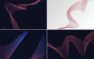 modern wave curve abstract presentation background Pack vector