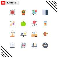 16 Flat Color concept for Websites Mobile and Apps day bone world awareness grid Editable Pack of Creative Vector Design Elements