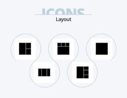 Layout Glyph Icon Pack 5 Icon Design. . vector