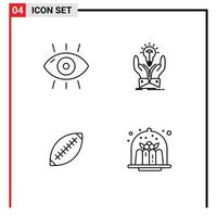 4 Creative Icons Modern Signs and Symbols of disease hands form ideas australia Editable Vector Design Elements