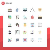 Modern Set of 25 Flat Colors Pictograph of ab elementary computer up arrow Editable Vector Design Elements