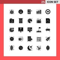conjunto de 25 iconos de interfaz de usuario modernos símbolos signos para gráficos de fases proyecto de gráfico de oración elementos de diseño vectorial editables vector
