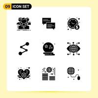 9 Universal Solid Glyphs Set for Web and Mobile Applications halloween crypto currency education crypto spreadcoin Editable Vector Design Elements