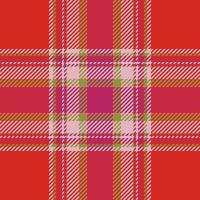 Plaid check pattern. Seamless fabric texture. Tartan textile print. vector