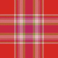 Plaid check pattern. Seamless fabric texture. Tartan textile print. vector