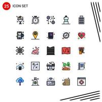 25 Creative Icons Modern Signs and Symbols of full food disease drink male Editable Vector Design Elements