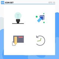 Pack of 4 creative Flat Icons of achievement cell wreath right twitter Editable Vector Design Elements