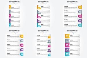 ilustración vectorial infografía conjunto de diseño plano para folleto publicitario y revista vector