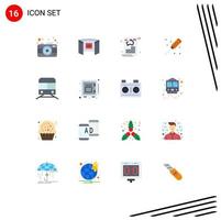 Universal Icon Symbols Group of 16 Modern Flat Colors of screwdriver plumber hd mechanical travel Editable Pack of Creative Vector Design Elements