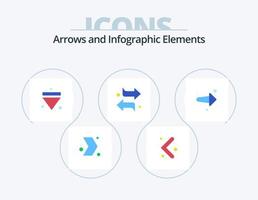 Arrow Flat Icon Pack 5 Icon Design. forward. arrow. eject. right. switch vector
