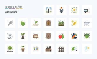 25 Agriculture Flat color icon pack vector