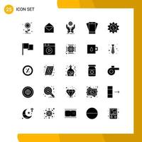 25 Universal Solid Glyphs Set for Web and Mobile Applications tilt phone coin mobile income Editable Vector Design Elements