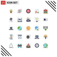 Pack of 25 creative Flat Colors of hotel medical application health navigation Editable Vector Design Elements