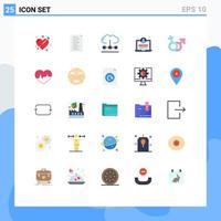 Group of 25 Modern Flat Colors Set for venus login cloud web optimization Editable Vector Design Elements