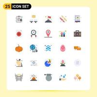 Universal Icon Symbols Group of 25 Modern Flat Colors of document learning success guide book Editable Vector Design Elements