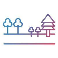 Forest Line Gradient Icon vector