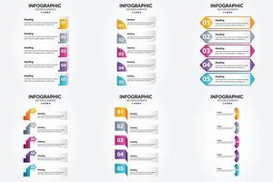 ilustración vectorial infografía conjunto de diseño plano para folleto publicitario y revista vector