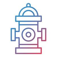 Hydrant Line Gradient Icon vector