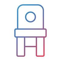 Chair Line Gradient Icon vector