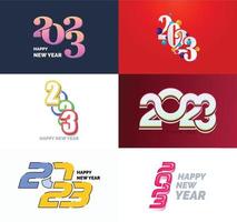 Big Set of 2023 Happy New Year logo text design 2023 number design template vector