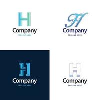 Letter H Big Logo Pack Design Creative Modern logos design for your business vector