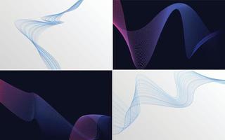 Collection of geometric minimal lines pattern set vector