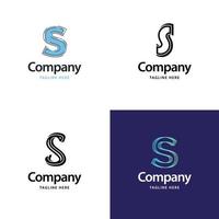 Letter S Big Logo Pack Design Creative Modern logos design for your business vector