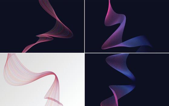 modern wave curve abstract presentation background Pack vector