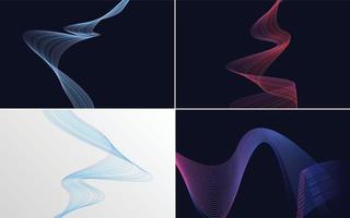 modern wave curve abstract presentation background Pack vector