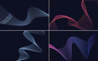 modern wave curve abstract presentation background Pack vector