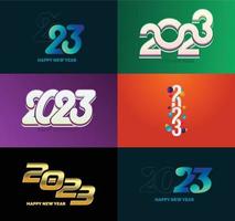 Big Set of 2023 Happy New Year logo text design 2023 number design template vector