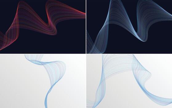 modern wave curve abstract presentation background Pack vector