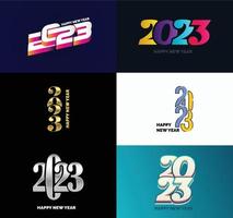 Big Set of 2023 Happy New Year logo text design 2023 number design template vector