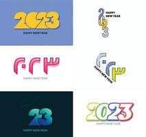 Big Set of 2023 Happy New Year logo text design 2023 number design template vector