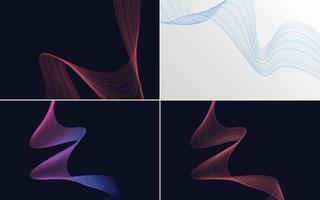 Collection of geometric minimal lines pattern set vector