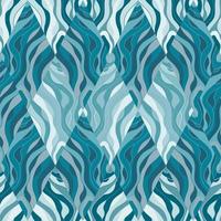 Wave mosaic seamless patern. Abstract liquid ornament. Decorative soft lines wallpaper. vector