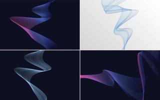 Collection of geometric minimal lines pattern set vector