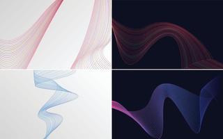 Collection of geometric minimal lines pattern set vector